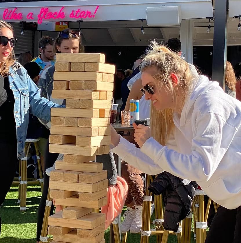 Guests playing bar games