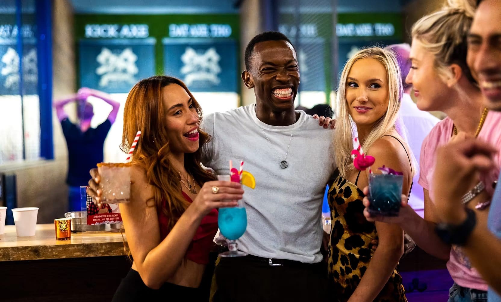 A round of drinks at the main bar