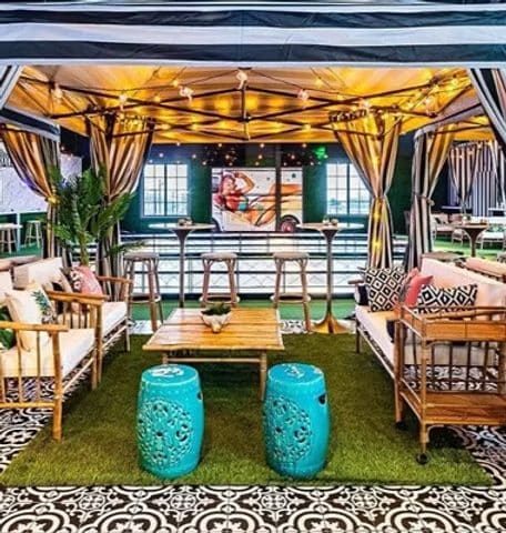 VIP cabana with bottle service