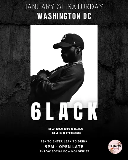 6LACK in Washington DC flyer